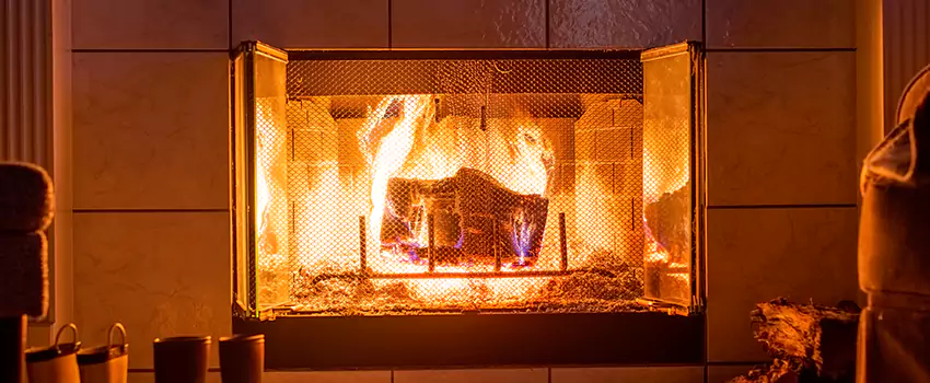 Mendota Hearth Landscape Fireplace Installation in Port Huron, Michigan