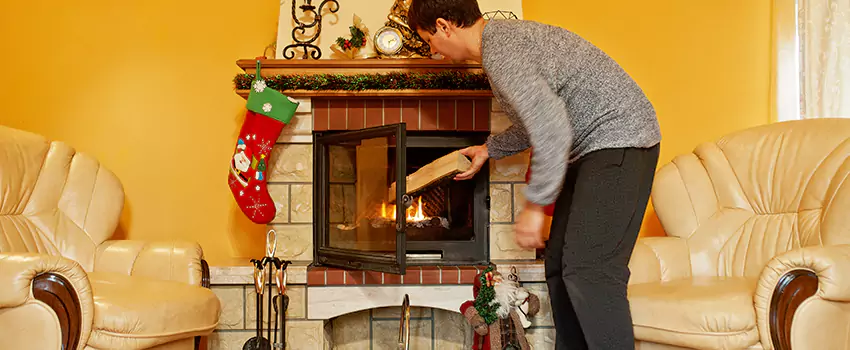 Rusted Metal Fireplace Restoration in Port Huron, Michigan